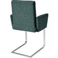 ARMLEHNSTUHL  in Stahl Chenille  - Chromfarben/Grün, Design, Textil/Metall (56/92/60cm) - Dieter Knoll
