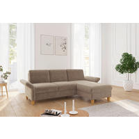 ECKSOFA ROCHELLE E Hellbraun Flachgewebe  - Hellbraun/Eichefarben, KONVENTIONELL, Holz/Textil (251/164cm) - Sit & More