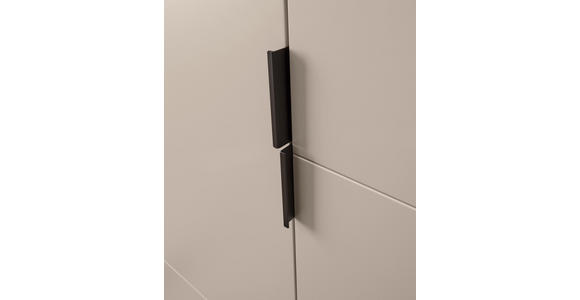 TV-ELEMENT Schwarz, Kaschmir  220/70/38 cm  - Kaschmir/Schwarz, MODERN, Holzwerkstoff/Metall (220/70/38cm) - Carryhome