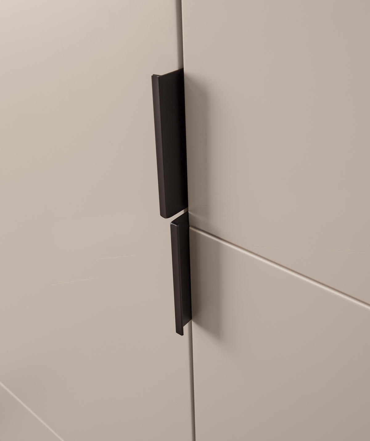 TV-ELEMENT Schwarz, Kaschmir  220/70/38 cm  - Kaschmir/Schwarz, MODERN, Holzwerkstoff/Metall (220/70/38cm) - Carryhome