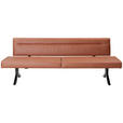 SITZBANK 220/87/70-86 cm  in Schwarz, Cognac  - Cognac/Schwarz, KONVENTIONELL, Textil/Metall (220/87/70-86cm) - Moderano