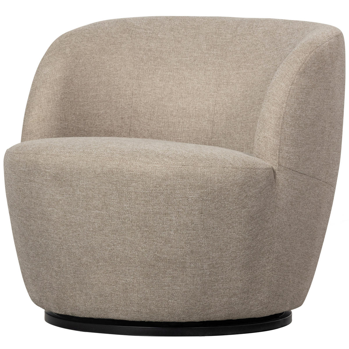 SESSEL in Webstoff Sandfarben  - Sandfarben/Schwarz, Design, Kunststoff/Textil (70/68/77cm) - Livetastic