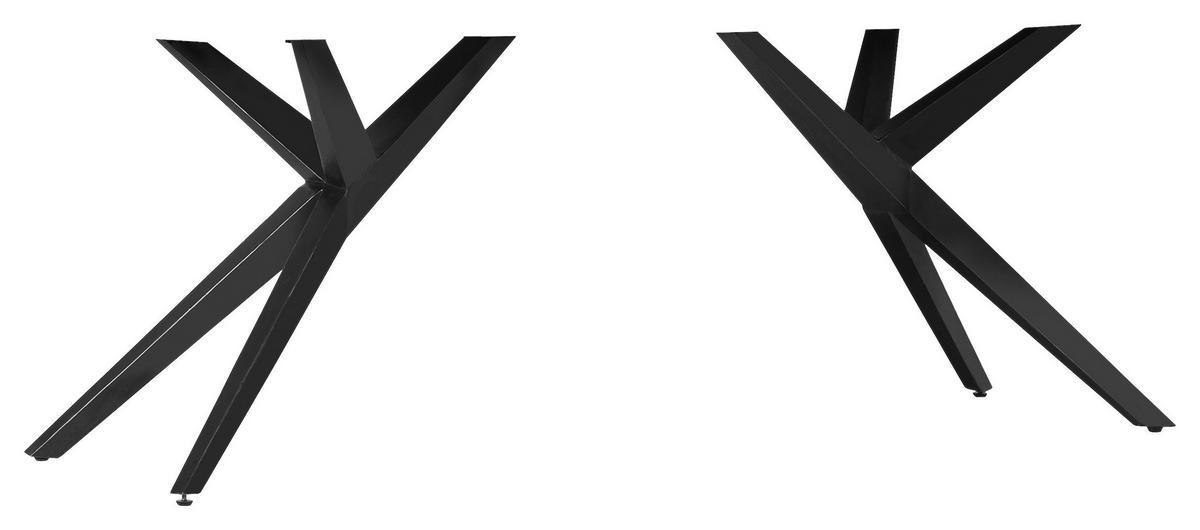 TISCHGESTELL Schwarz   - Schwarz, Design, Metall (60/80/73cm) - Landscape