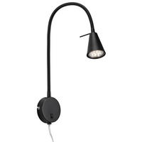 NÁSTĚNNÉ LED SVÍTIDLO, 8/45 cm  - černá, Basics, kov (8/45cm)