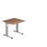 SCHREIBTISCH - Silberfarben/Zwetschgefarben, KONVENTIONELL, Holzwerkstoff/Metall (80/80cm) SCHREIBTISCH - Silberfarben/Zwetschgefarben, KONVENTIONELL, Holzwerkstoff/Metall (80/80cm)
