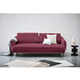 SCHLAFSOFA in Chenille Bordeaux  - Bordeaux/Schwarz, KONVENTIONELL, Textil/Metall (228/75/98cm) - Carryhome