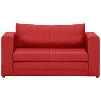 SCHLAFSOFA Lederlook Rot  - Weiss/Rot, Design, Kunststoff/Textil (150/78/70cm) - Livetastic