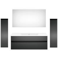 BADEZIMMER 5-teilig  in 180 cm  - Dunkelgrau/Weiß, KONVENTIONELL, Keramik/Holzwerkstoff (180cm) - Puris