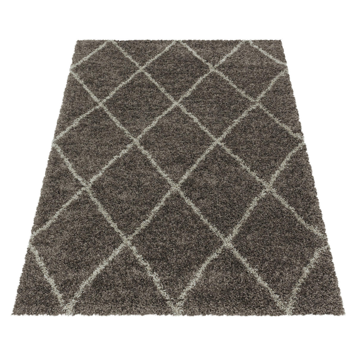 PREPROGA Z VISOKIM FLOROM Alvor 3401 taupe  160/230 cm  tkano  rjavosiva  - rjavosiva, Basics, tekstil (160/230cm)