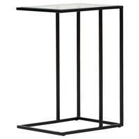 BEISTELLTISCH in Metall, Glas 45/35/65 cm  - Schwarz, Design, Glas/Metall (45/35/65cm) - Novel