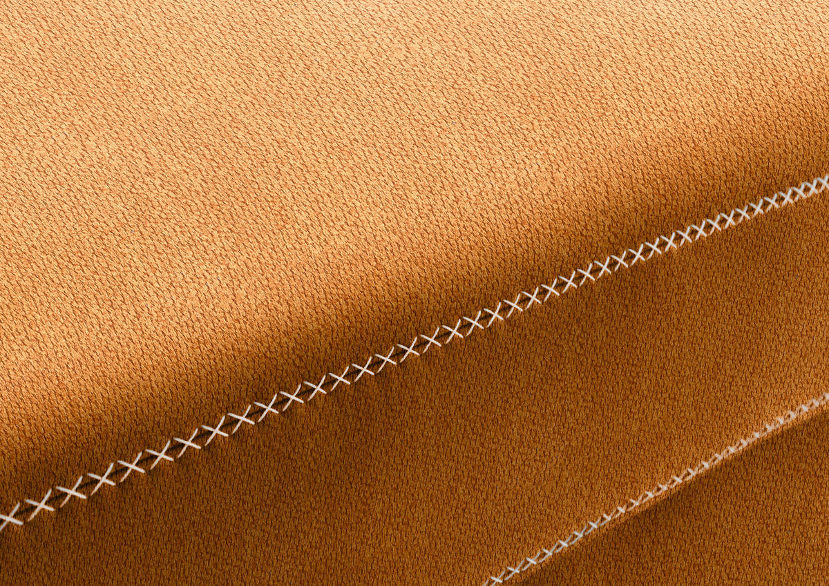 ECKSOFA in Mikrofaser Orange  - Eichefarben/Beige, Natur, Holz/Textil (273/226cm) - Beldomo System