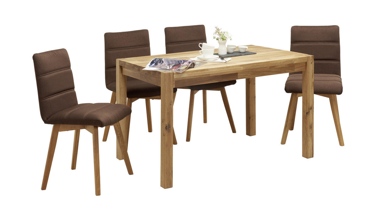 JEDÁLENSKÝ STÔL, divoký dub, farba duba, 120/80/75 cm - farba duba, Konventionell, drevo (120/80/75cm) - Carryhome