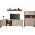 TV-ELEMENT 204/68/50 cm  - Eichefarben/Anthrazit, MODERN, Glas/Holzwerkstoff (204/68/50cm) - Carryhome