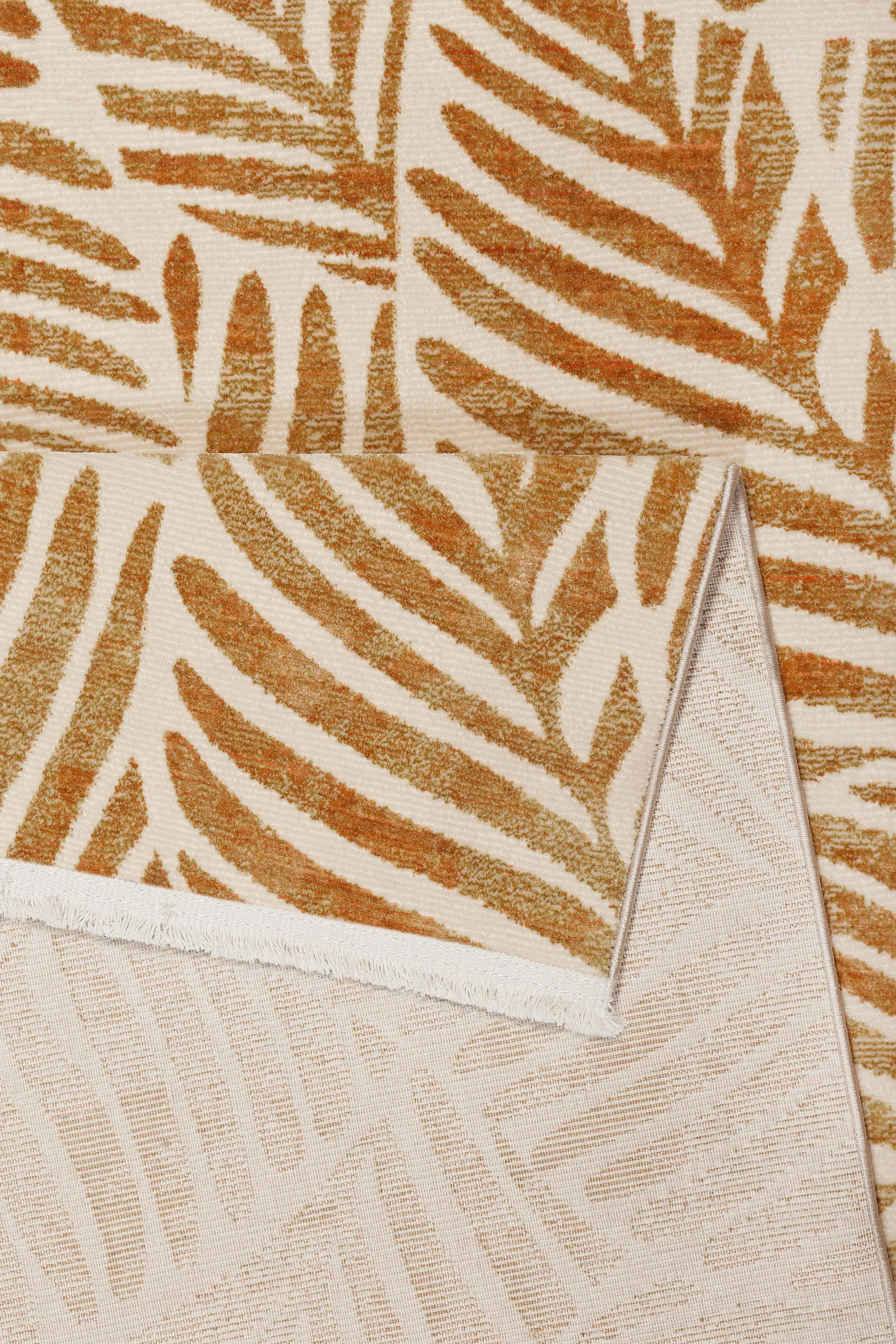 Thumbnail - Esprit Flachwebeteppich Esprit, Gold, Textil, Floral, rechteckig, 80x150 cm, Oeko-Tex® Standard 100, für Fußbodenheizung...