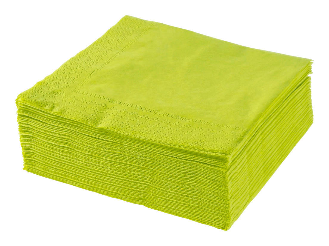 UBROUSEK 50 KS - limetková, Basics, papír (40/40cm) - Xxxlpack