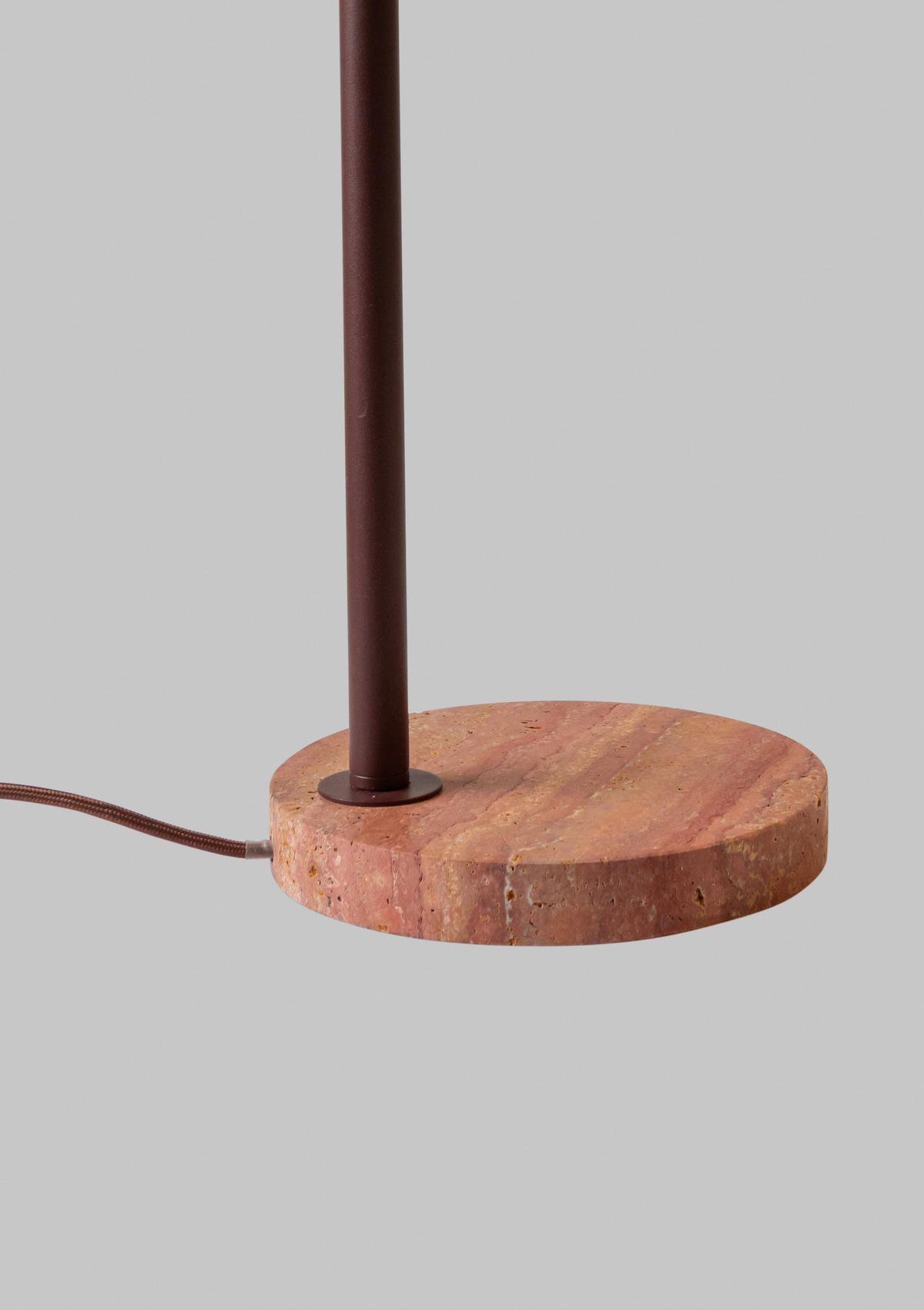 STOLNÍ LAMPA, nástěnný stmívač, E14, 44/18/59 cm - bordeaux, Design, kov/kámen (44/18/59cm) - It's about Romi