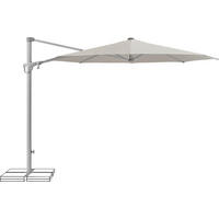 AMPELSCHIRM 300 cm  - Silberfarben/Hellgrau, KONVENTIONELL, Textil/Metall (300/300cm) - Suncomfort by Glatz