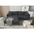 ECKSOFA in Cord Dunkelgrau  180/253 cm  - Dunkelgrau/Schwarz, KONVENTIONELL, Textil/Metall (180/253cm) - Carryhome