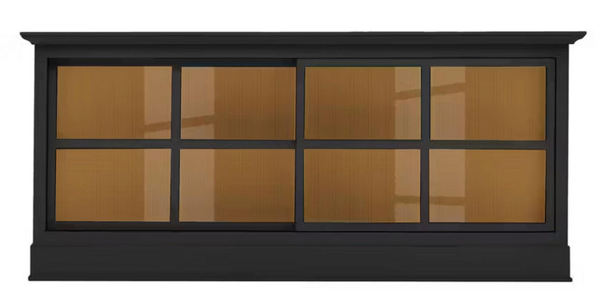 SIDEBOARD UrbanClass  in 190,5/82/49 cm  - Schwarz/Honig, LIFESTYLE, Glas/Holz (190,5/82/49cm) - Livetastic