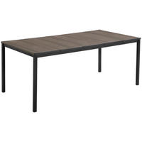 ZÁHRADNÝ STÔL, plast, 200/75/95 cm - farba vlašského orecha, Modern, kov/plast (200/75/95cm) - Ambia Garden