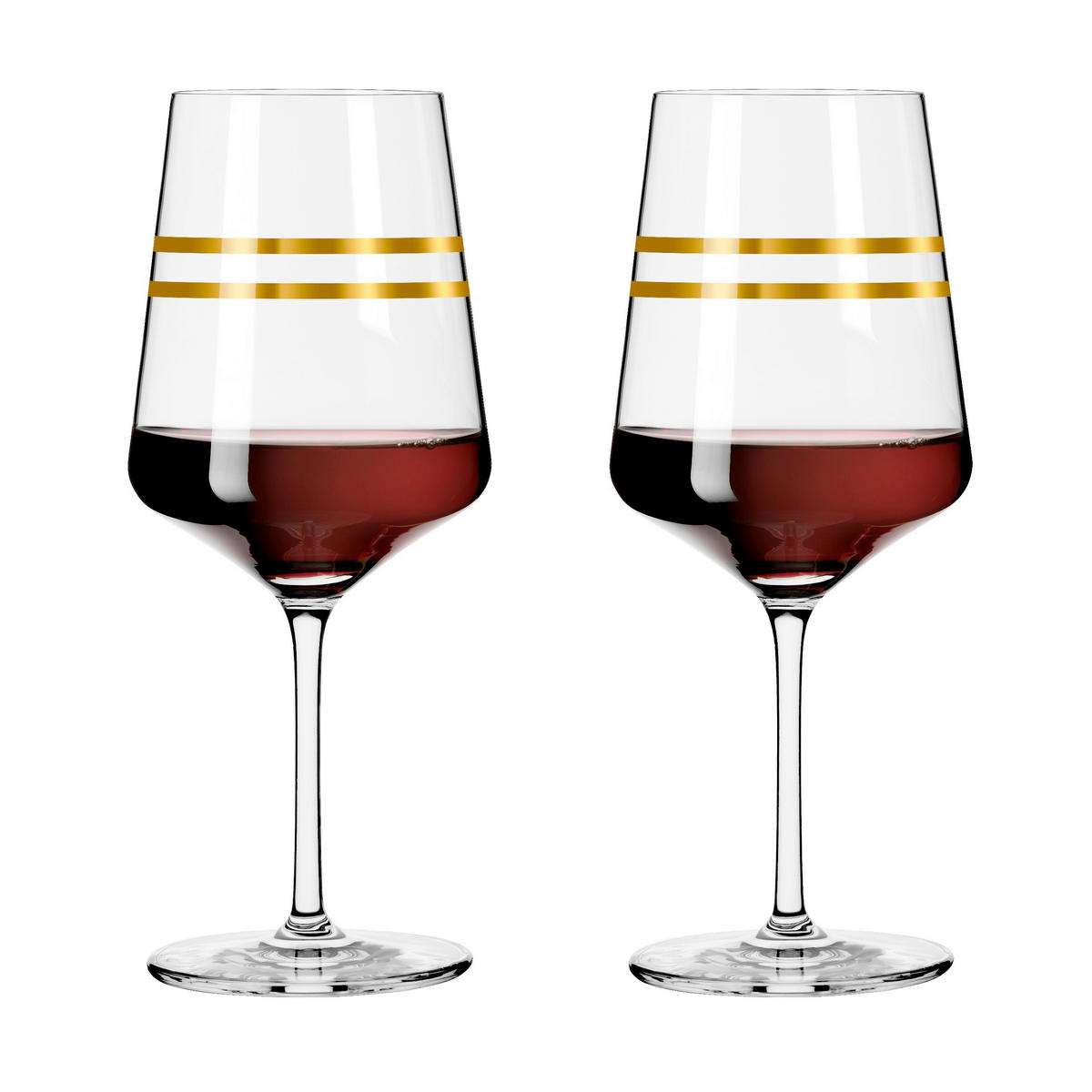 ROTWEINGLAS Celebration Deluxe 540 ml 2-teilig  - Goldfarben, Trend, Glas (0,54cm) - Ritzenhoff