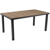 GARTENTISCH 90/75/162 cm Metall, Keramik rechteckig  - Dunkelgrau/Braun, MODERN, Keramik/Metall (90/75/162cm) - Gardenson
