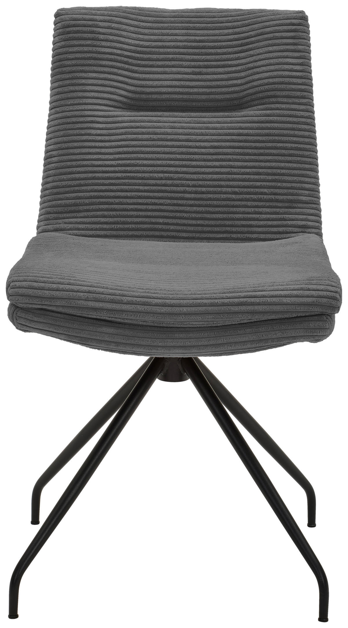 STUHL - Dunkelgrau/Schwarz, Design, Textil/Metall (50/85/64cm) - Musterring