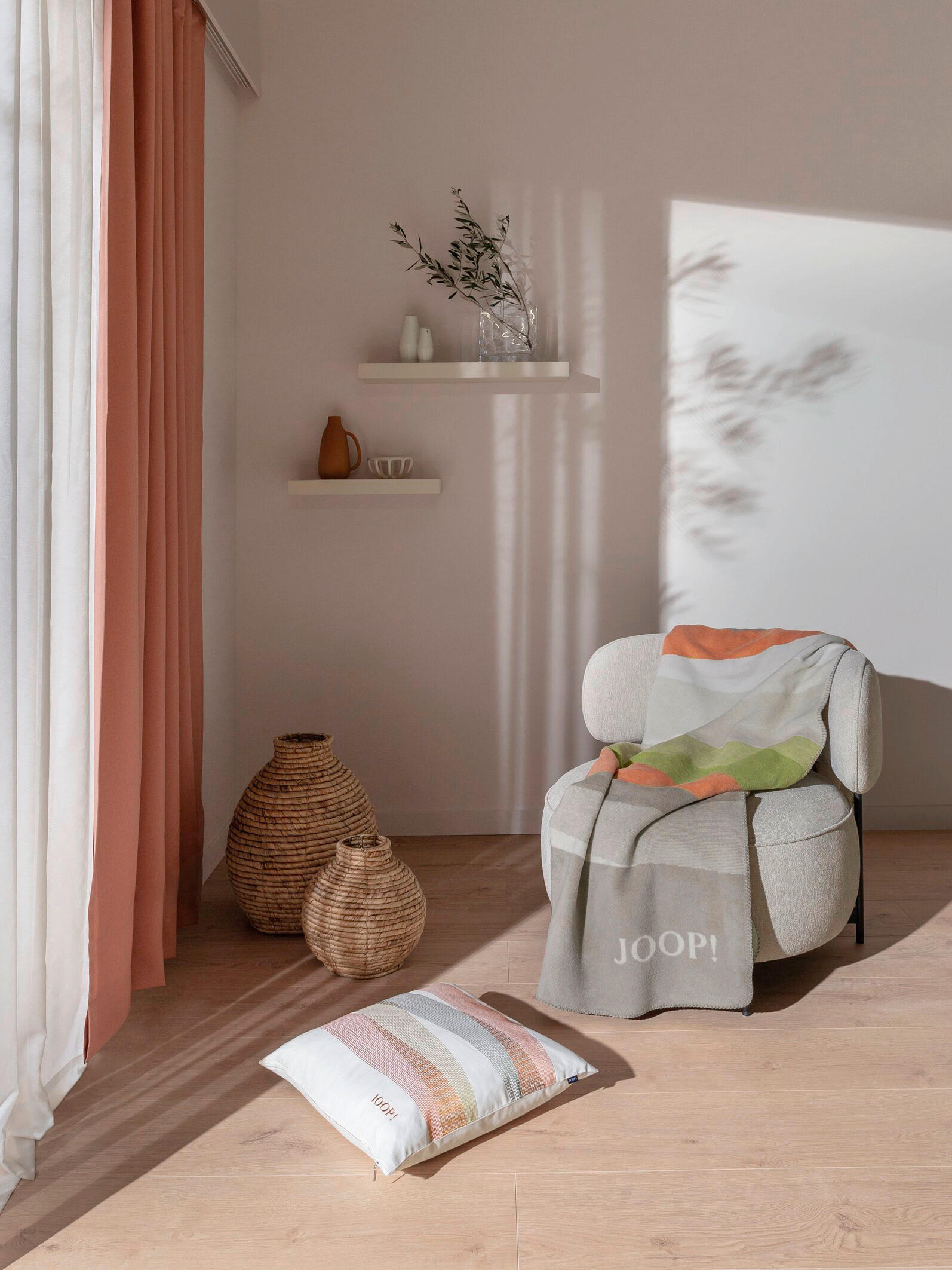 KISSENHÜLLE J!Vivid 50/50 cm  - Gelb/Creme, Basics, Textil (50/50cm) - Joop!