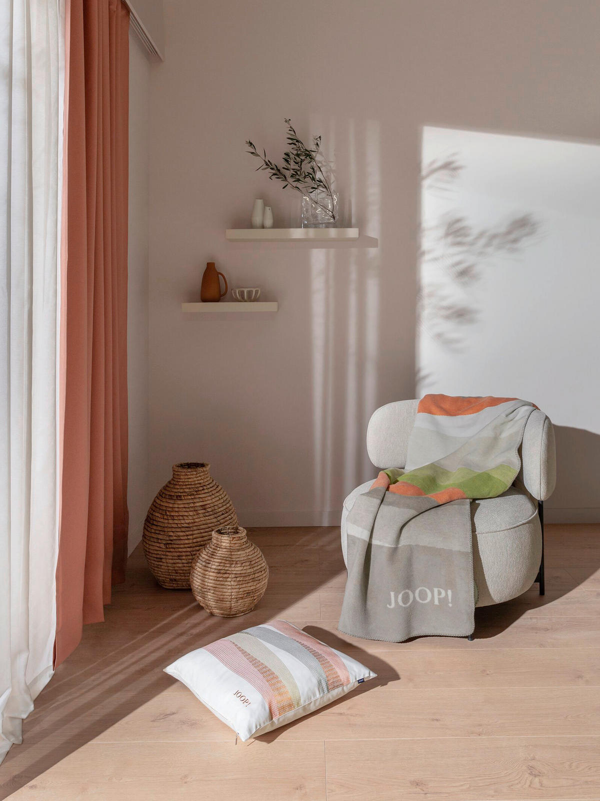 KISSENHÜLLE J!Vivid 50/50 cm  - Gelb/Creme, Basics, Textil (50/50cm) - Joop!