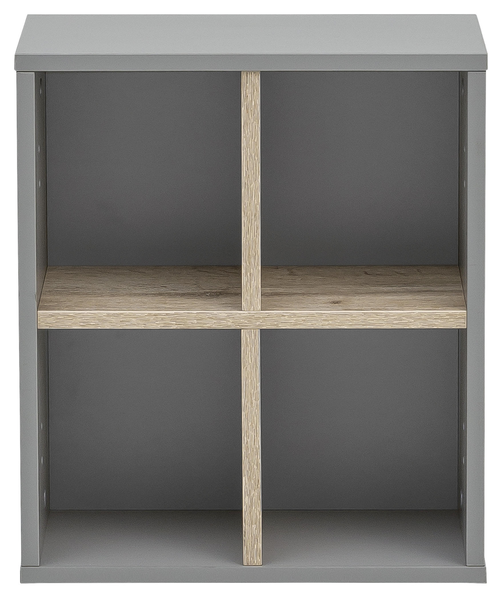 BADEZIMMERREGAL 40,5/48,5/20,5 cm - Eichefarben/Grau, KONVENTIONELL, Holzwerkstoff (40,5/48,5/20,5cm) - Stylife