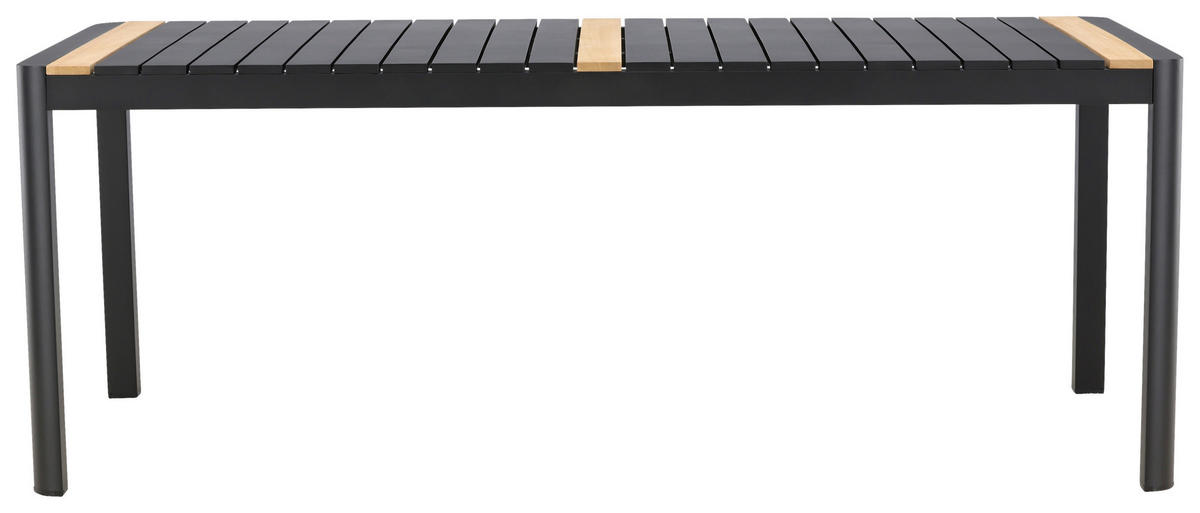 UTEBORD trä, metall  - svart, Klassisk, metall/trä (100/75/200cm) - Gardenson