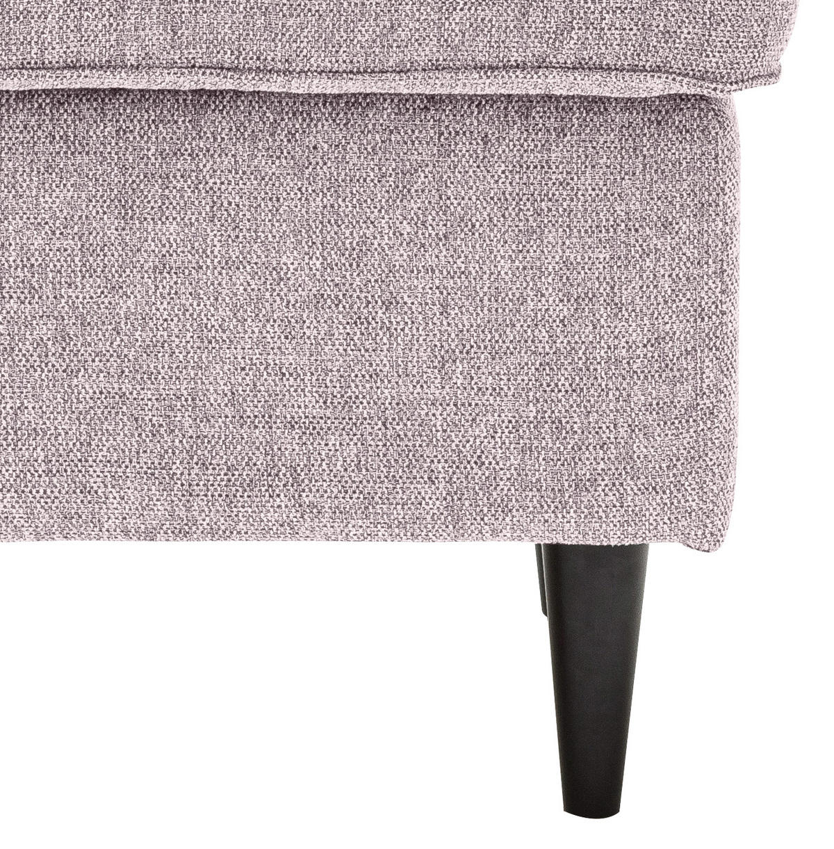 HOCKER Webstoff Rosa  - Schwarz/Rosa, Basics, Textil (63/43/42cm) - MID.YOU