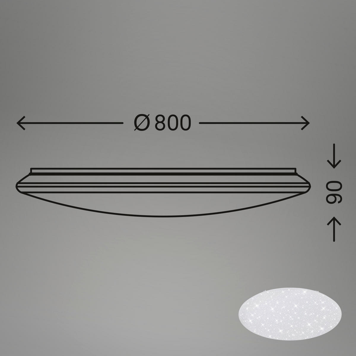 STROPNA LED-SVETILKA  VERB /9700 lm/3000-6500 K// - bela, Basics, kovina/umetna masa (75,5/11cm)