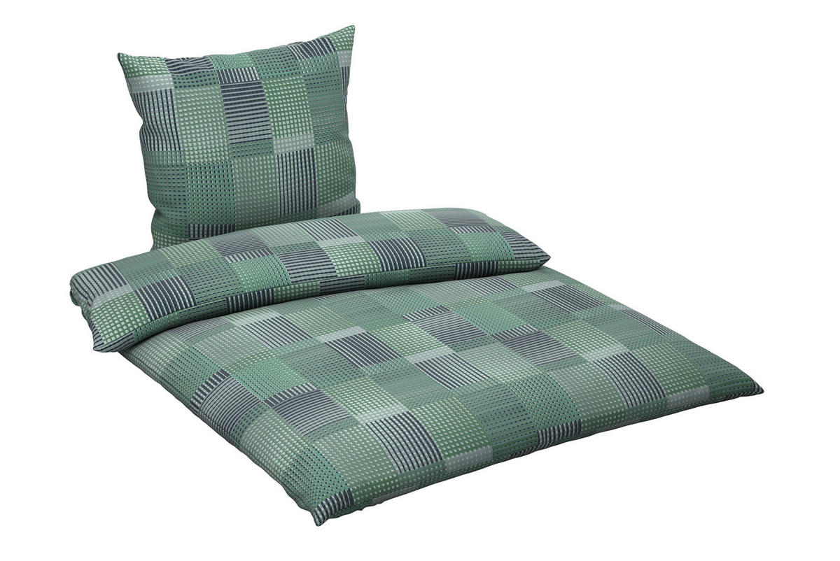 BETTWÄSCHE Flanell 135/200 cm  - Grün, Textil (135/200cm) - Novel