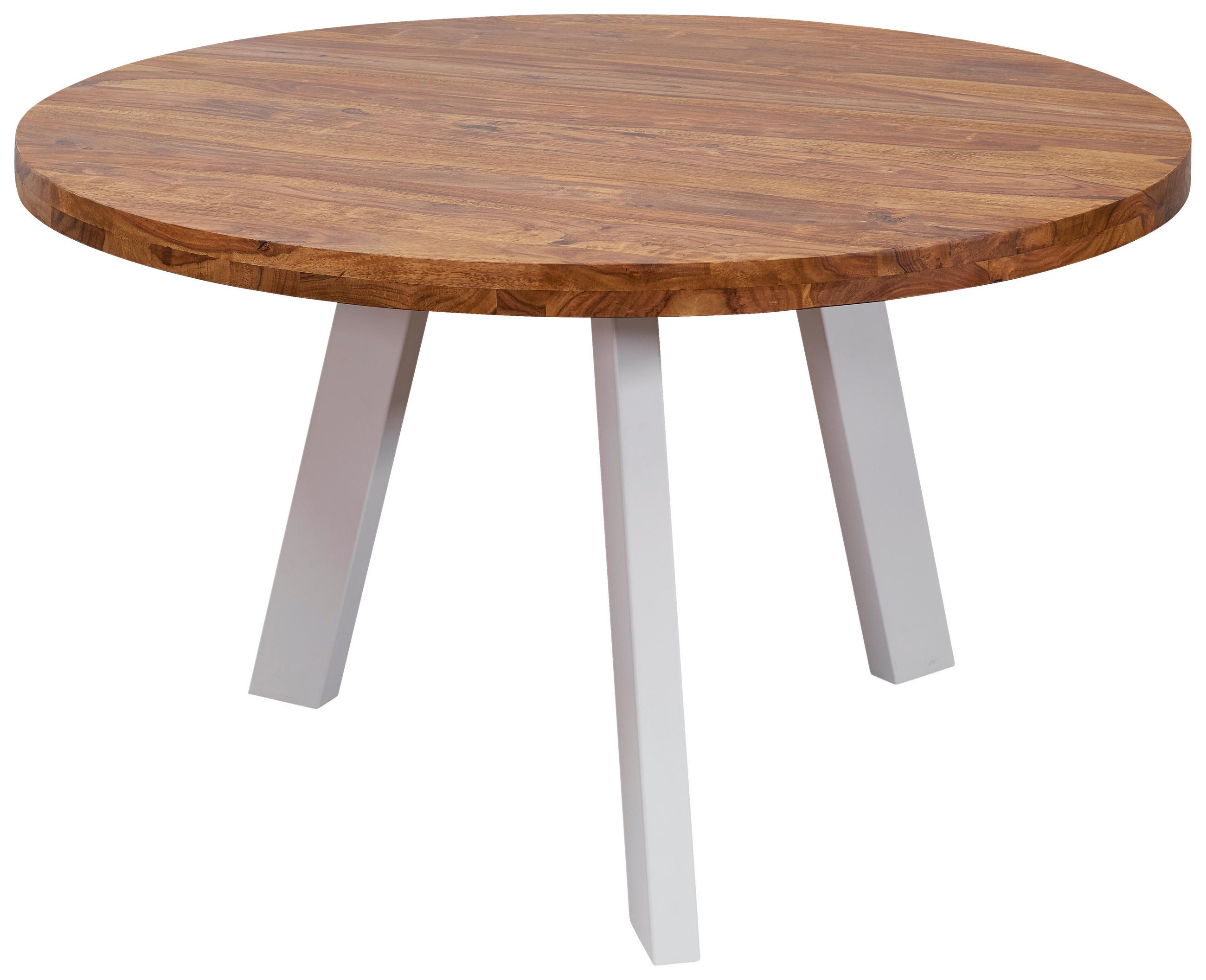 ESSTISCH in Holz 130/130/77 cm  - Sheeshamfarben/Weiß, Design, Holz/Metall (130/130/77cm) - MID.YOU