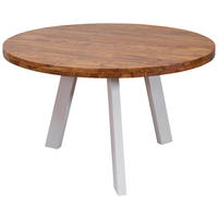 ESSTISCH in Holz 130/130/77 cm  - Sheeshamfarben/Weiß, Design, Holz/Metall (130/130/77cm) - MID.YOU