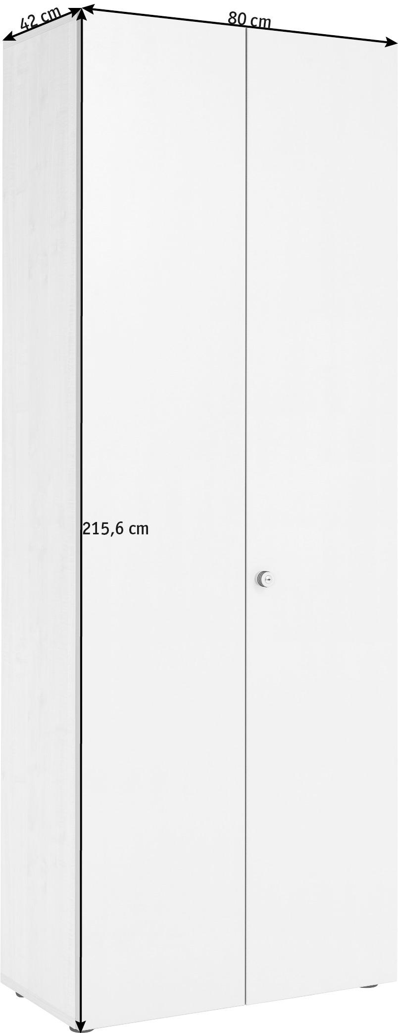 AKTENSCHRANK 80/215,6/42 cm  - Eichefarben/Graphitfarben, KONVENTIONELL, Holzwerkstoff (80/215,6/42cm)