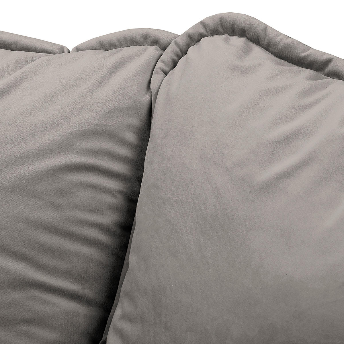 ECKSOFA in Mikrofaser Grau  230/150 cm  - Wengefarben/Grau, Design, Holz/Textil (230/150cm) - Livetastic