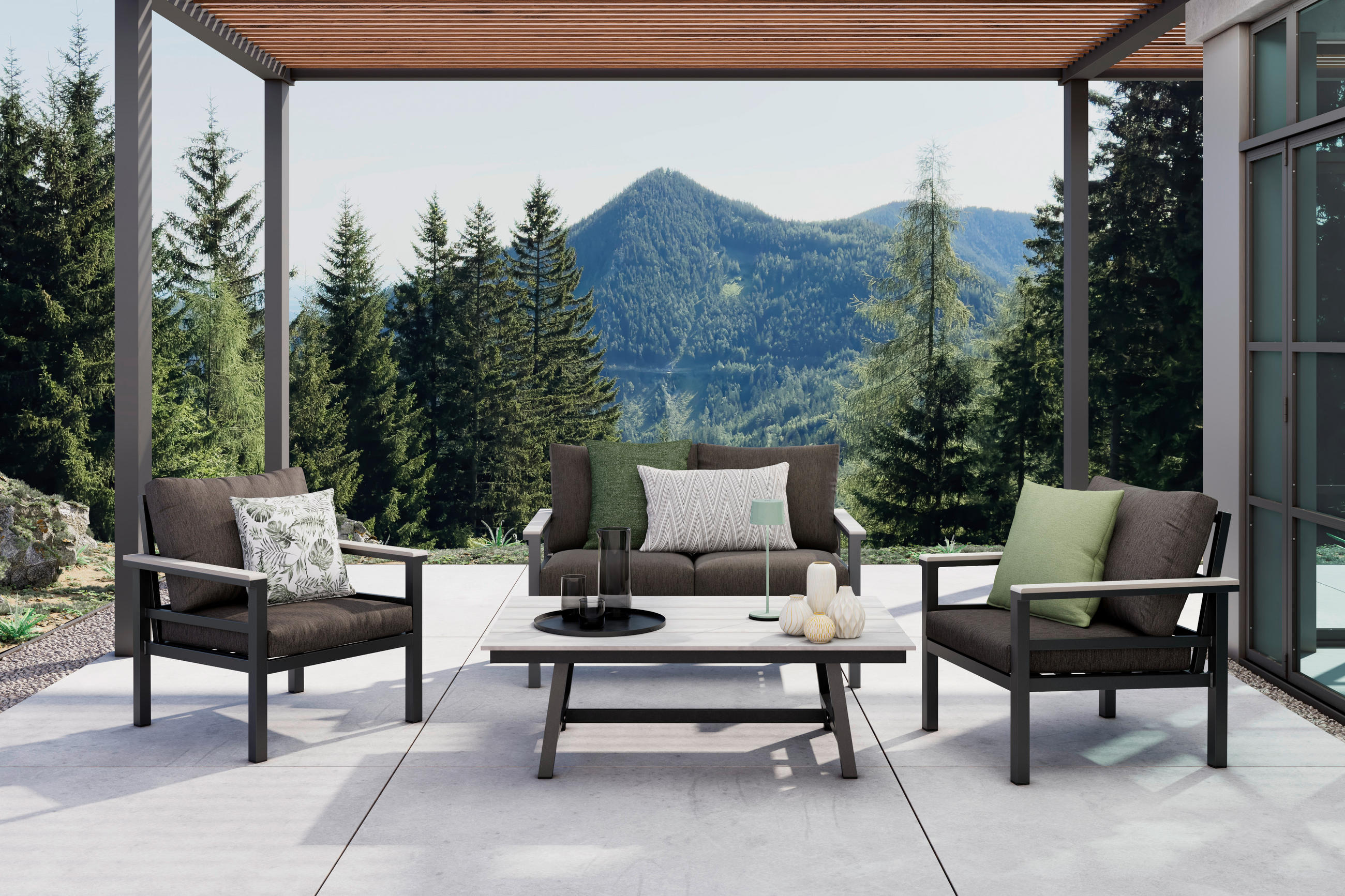 2 SZEMÉLYES PAD világosszürke, sötétszürke  - világosszürke/sötétszürke, Design, műanyag/textil (122/74/73cm) - Amatio