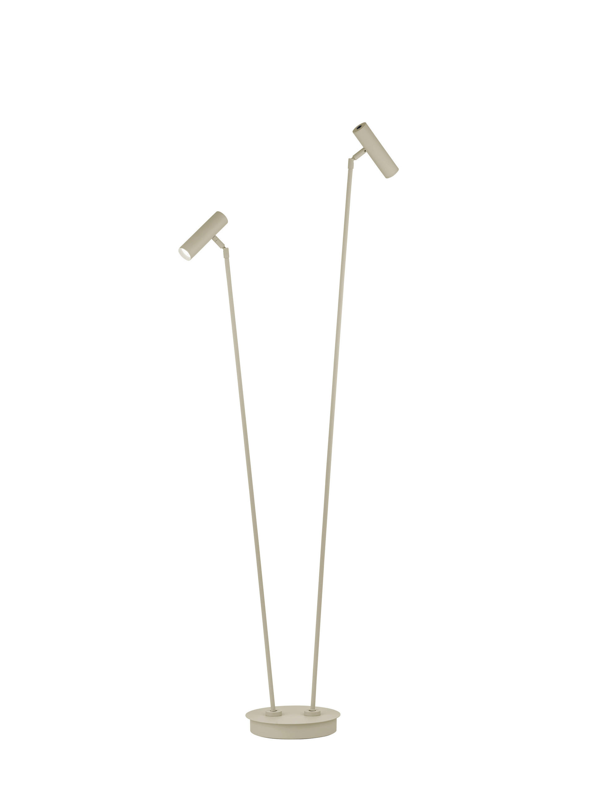 LED-STEHLEUCHTE 95,8/137 cm    - Sandfarben/Weiß, Basics, Kunststoff/Metall (95,8/137cm) - Hell