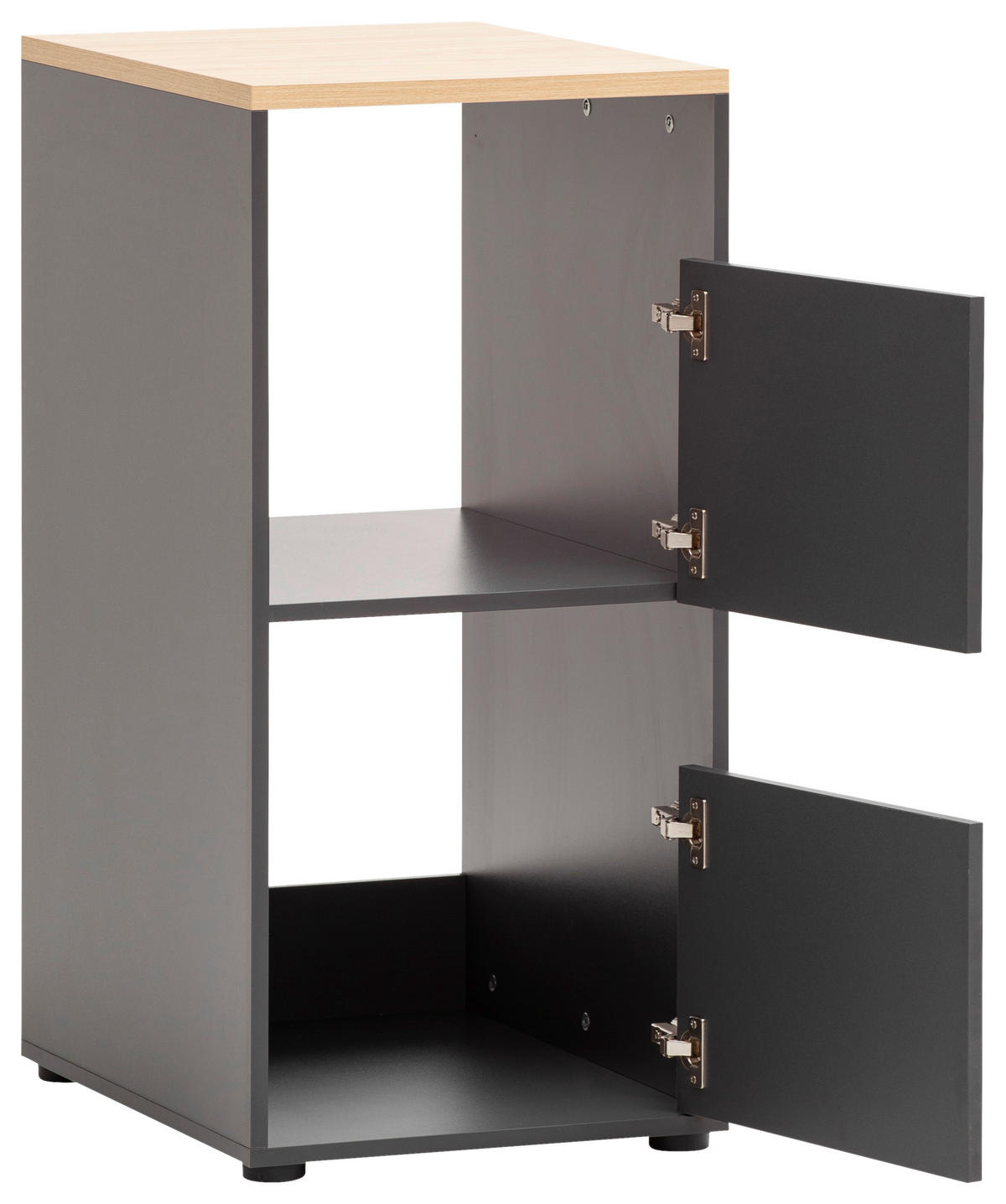 MEHRZWECKSCHRANK 45,1/95,8/60 cm  in Eichefarben, Anthrazit  - Eichefarben/Anthrazit, MODERN, Holzwerkstoff/Kunststoff (45,1/95,8/60cm) - MID.YOU