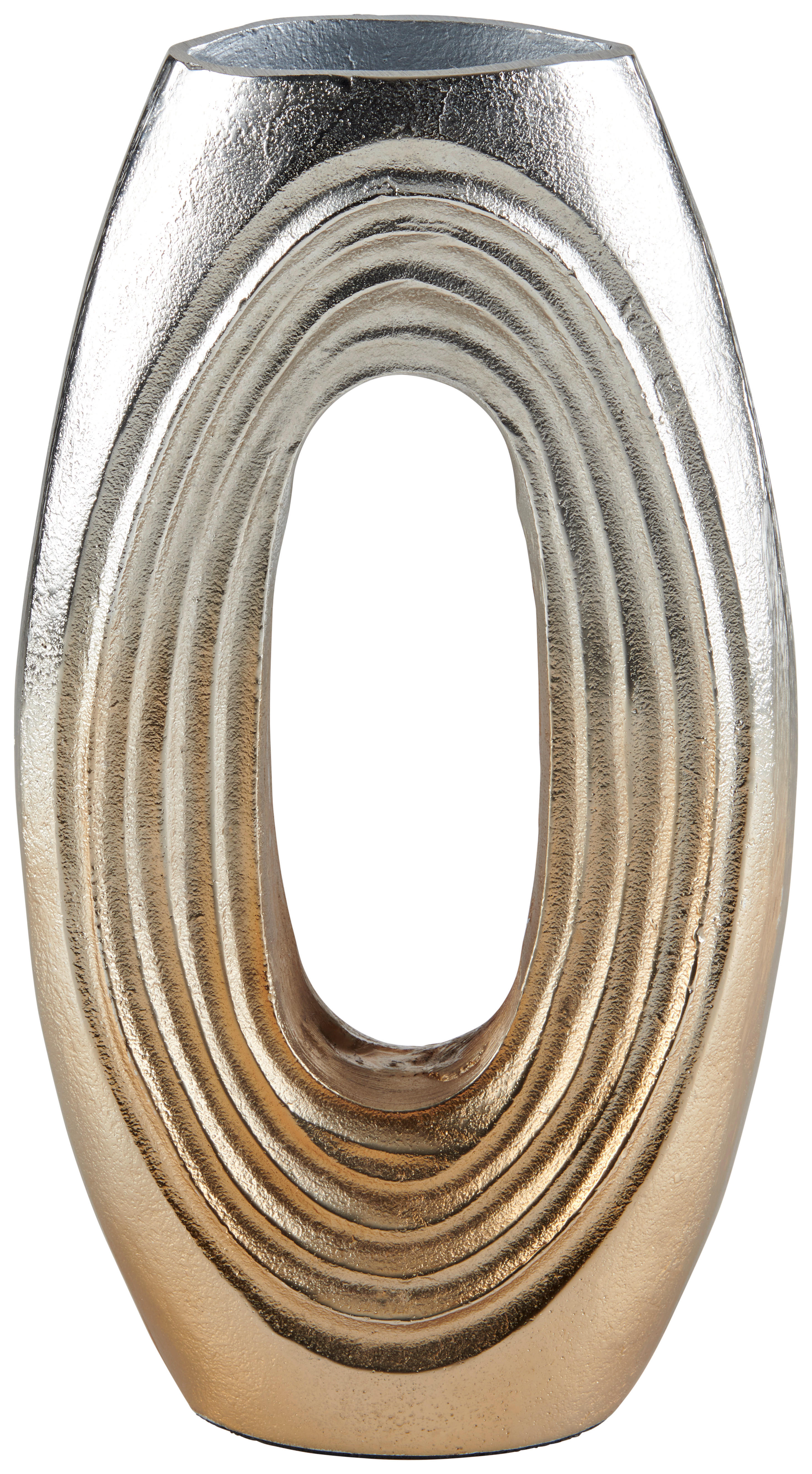 Ambia Home VÁZA, kov, 31.5 cm - niklová, zlatá