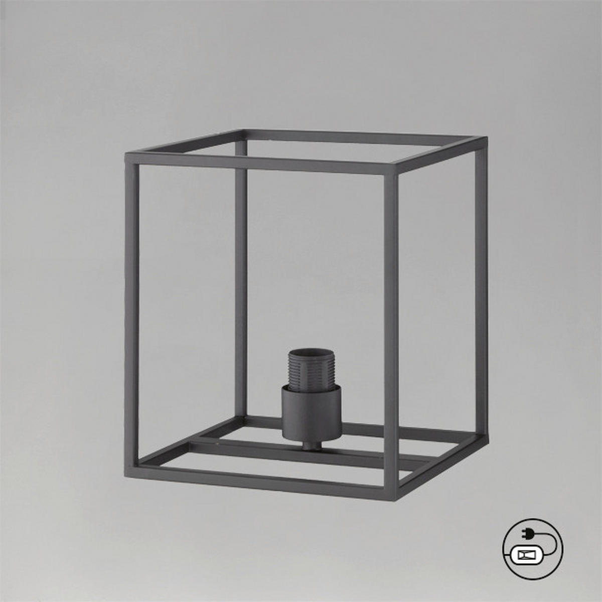 TISCHLEUCHTE - Schwarz, Basics, Metall (23/23/26cm) - Fischer & Honsel