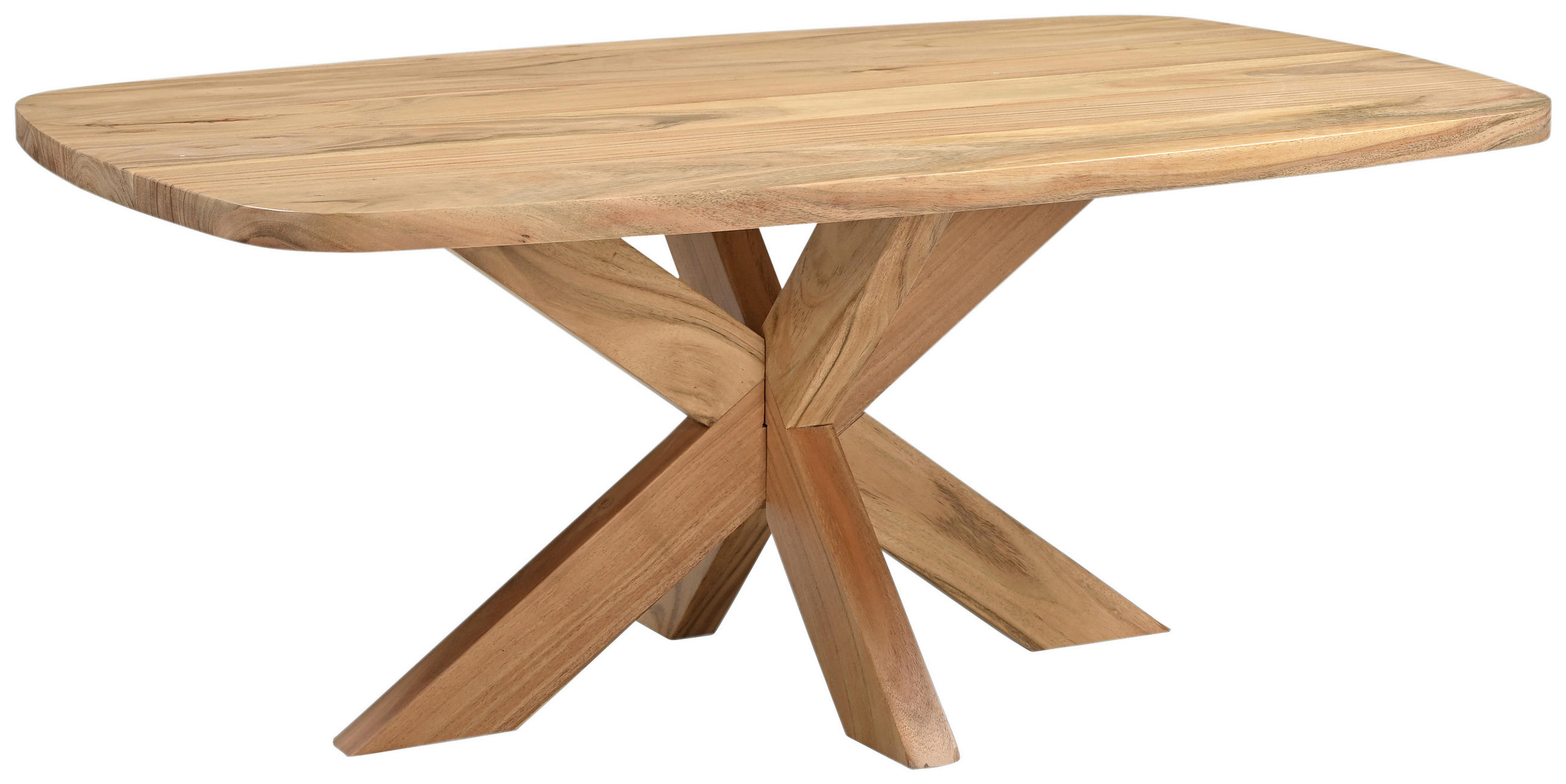 COUCHTISCH Akazie Hartholz 110/70/45 cm oval  - Akaziefarben, Design, Holz (110/70/45cm) - Livetastic