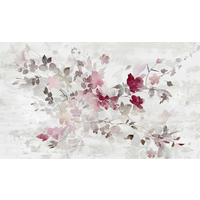 ÖLGEMÄLDE Blumen Grau, Lila, Weiß 120/70 cm  - Lila/Weiß, ROMANTIK / LANDHAUS, Holz/Textil (120/70cm) - Monee