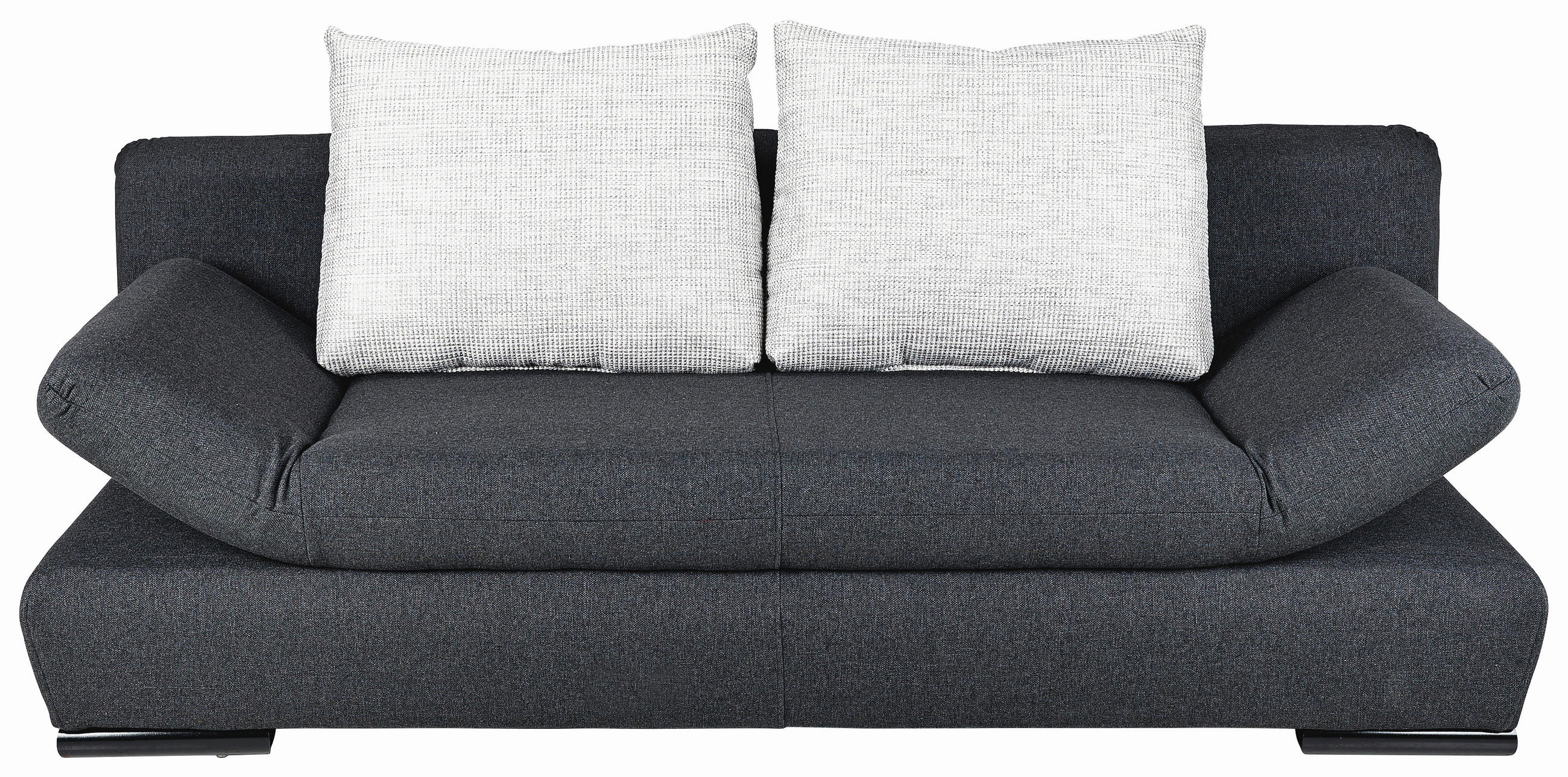 BÄDDSOFFA i antracit, ljusgrå  - ljusgrå/svart, Klassisk, trä/textil (200/75/92cm) - MID.YOU