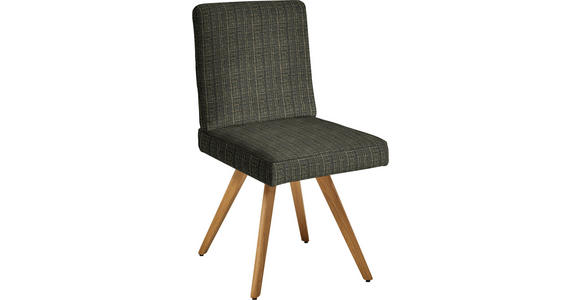 STUHL in Flachgewebe Holz, Textil - Eichefarben/Grün, Design, Holz/Textil (46/94/58cm) - Dieter Knoll