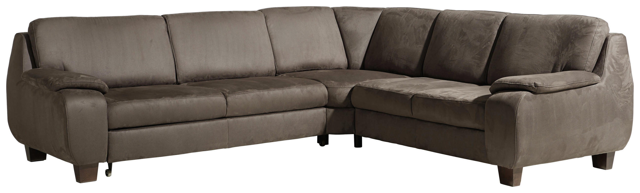 WOHNLANDSCHAFT Dunkelbraun  - Dunkelbraun, KONVENTIONELL, Holz/Textil (274/244cm) - Beldomo System