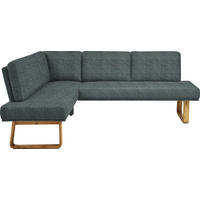 ECKBANK 174/240 cm  in Türkis, Eichefarben  - Türkis/Eichefarben, Design, Holz/Textil (174/240cm) - Dieter Knoll
