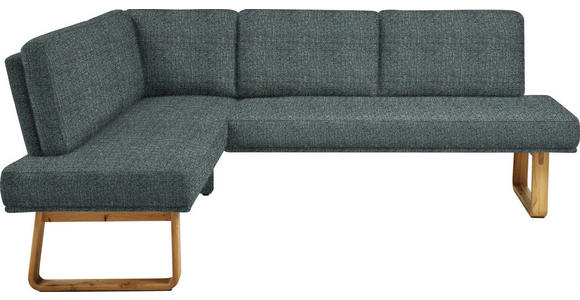 ECKBANK 174/240 cm in Türkis, Eichefarben - Türkis/Eichefarben, Design, Holz/Textil (174/240cm) - Dieter Knoll